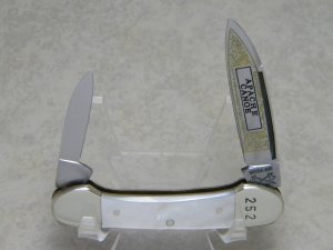 Battle Axe Brand Hickey & Shouse Germany Pearl "Apache Canoe" Mini Canoe Knife