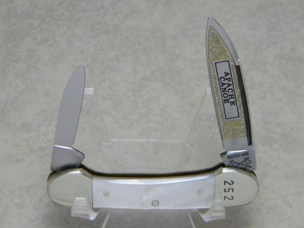 Battle Axe Brand Hickey & Shouse Germany Pearl "Apache Canoe" Mini Canoe Knife