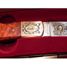Browning Auto 5 Commemorative PocketKnife w/ Exotic Quince Wood Handle 24k Gold Blade Etch -1of 5000