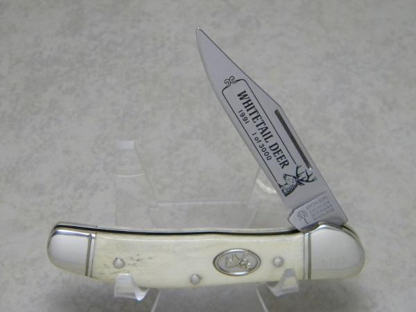 Boker Solingen Germany Polished Stag "Whitetail Deer" Small Folding Hunter Knife c.1991 - 1 of 3000 Boker Solingen Germany Polished Stag "Whitetail Deer" Small Folding Hunter Knife c.1991 - 1 of 3000
