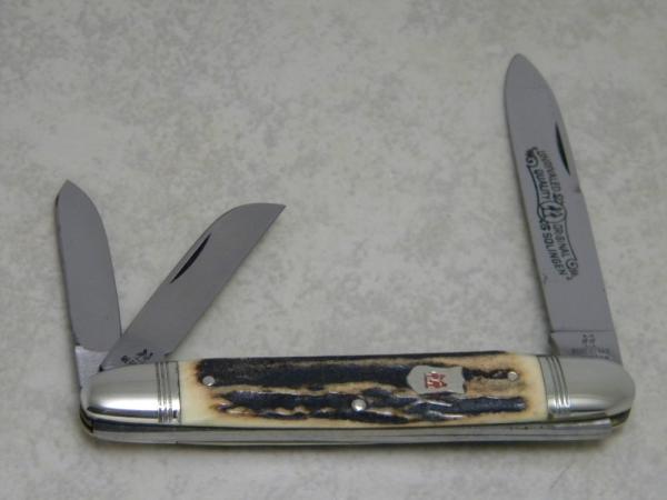Kissing Crane Robt Klass Solingen Germany Stag 3235 XVIII Anglo Saxon Whittler Knife c.1979 Kissing Crane Robt Klass Solingen Germany Stag 3235 XVIII Anglo Saxon Whittler Knife c.1979