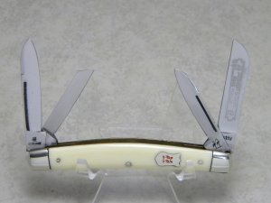 Kissing Crane Robt Klaas Solingen Germany Imitation Ivory 1741 XV Congress Knife c.1976