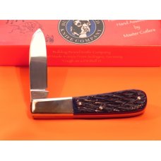 HAND MADE 2007 Bulldog Brand, Single Blade Barlow w/ Vibrant Blue Weave Design Bone? Handles -M/NM HAND MADE 2007 Bulldog Brand, Single Blade Barlow w/ Vibrant Blue Weave Design Bone? Handles -M/NM