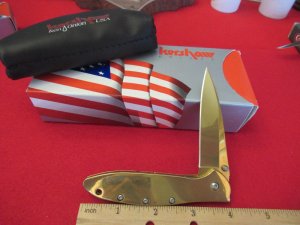 Kershaw Gold ,Leek Pattern # 1660GLD