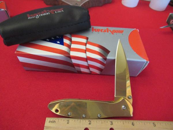 Kershaw Gold ,Leek Pattern # 1660GLD