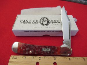 Case XX Select Red Bone Copper Lock Pattern 61549L SS 