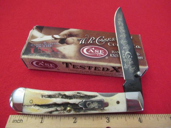 Case XX 2009 Vintage Stag Trapperlock Pattern # V5154L ss Case XX 2009 Vintage Stag Trapperlock Pattern # V5154L ss
