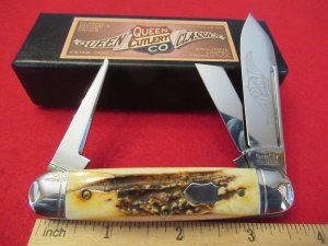 Queen Classic Stag Cattle Knife Pattern # 99