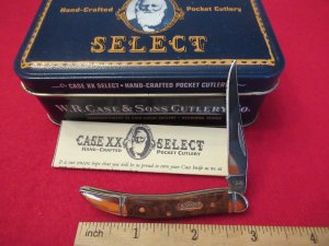 Case XX Tiny Texas Toothpick Select Amboyna wood Pattern # 710096SS