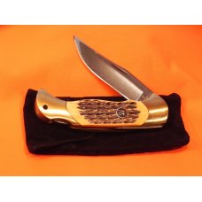 Hard to find.. J A Henckels Folding Hunter Knife w/ Fossil Ivory Handles - NOS in Orig Box Hard to find.. J A Henckels Folding Hunter Knife w/ Fossil Ivory Handles - NOS in Orig Box