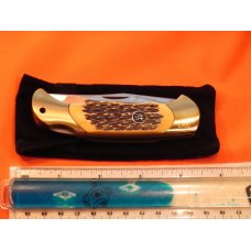 Hard to find.. J A Henckels Folding Hunter Knife w/ Fossil Ivory Handles - NOS in Orig Box Hard to find.. J A Henckels Folding Hunter Knife w/ Fossil Ivory Handles - NOS in Orig Box