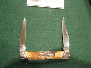 Case XX USA Stag Muskrat SS 2013 Knife with Slanted Bolsters