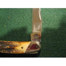 Case XX USA Stag Muskrat SS 2013 Knife with Slanted Bolsters Case XX USA Stag Muskrat SS 2013 Knife with Slanted Bolsters