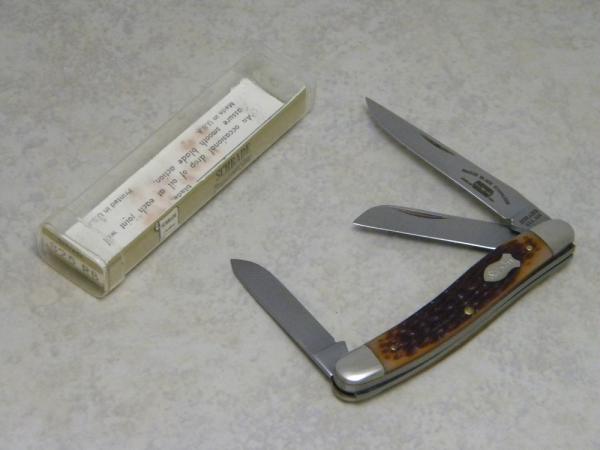 Schrade + USA 825 Razor Blade Stainless Delrin Stockman Knife in Tube