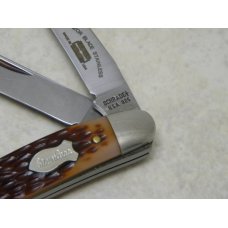 Schrade + USA 825 Razor Blade Stainless Delrin Stockman Knife in Tube