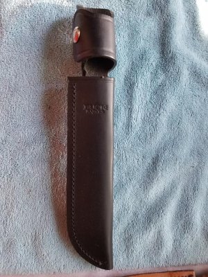 Buck 120 General black leather sheath. Unused.