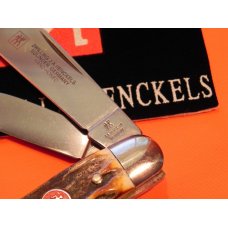Vintage J A Henckels 3 Blade Stockman Pocket Knife (HK-3-S) w/ Great Stag Handles! NOS w/ Box Vintage J A Henckels 3 Blade Stockman Pocket Knife (HK-3-S) w/ Great Stag Handles! NOS w/ Box
