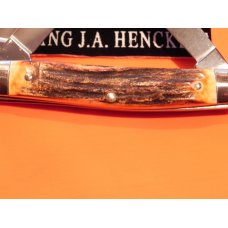 Vintage J A Henckels 3 Blade Stockman Pocket Knife (HK-3-S) w/ Great Stag Handles! NOS w/ Box Vintage J A Henckels 3 Blade Stockman Pocket Knife (HK-3-S) w/ Great Stag Handles! NOS w/ Box