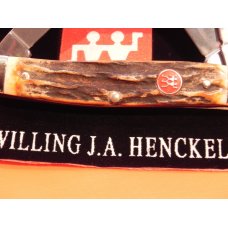 Vintage J A Henckels 3 Blade Stockman Pocket Knife (HK-3-S) w/ Great Stag Handles! NOS w/ Box Vintage J A Henckels 3 Blade Stockman Pocket Knife (HK-3-S) w/ Great Stag Handles! NOS w/ Box