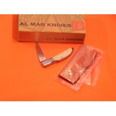 Al Mar Key Chain Knife MDL# 1001WM w White Micarta Handles- 2 & 1/4" Closed -Blade Etch +Pouch & Box Al Mar Key Chain Knife MDL# 1001WM w White Micarta Handles- 2 & 1/4" Closed -Blade Etch +Pouch & Box