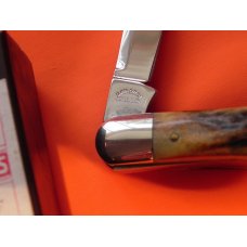 Schatt & Morgan Whittler Pocket Knife w/ Great Stag Handles & Blade Etch -1 of 100 -NOS & NM w/ Box Schatt & Morgan Whittler Pocket Knife w/ Great Stag Handles & Blade Etch -1 of 100 -NOS & NM w/ Box