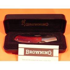 Browning Pres Pocket Knife with Cocolobo? Wood Handles -Model #305 -Hard display box +Papers