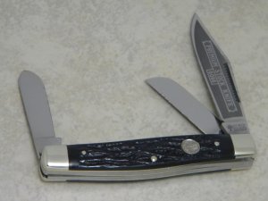 Boker Solingen Germany Tree Brand Jigged Black 1971 WISS 7424 LTD Stockman Knife