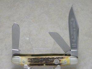 Boker Solingen Germany Stainless Tree Brand Classic Stag 4474 Stockman Knife