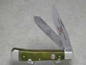 Boker Solingen Germany Allied Invasion of France D-Day June 6, 1944 Green Bone Trapper Knife