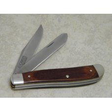 Camillus USA Wood "Forever Free - American Eagle and Flag" Slimline Trapper Farmers Jack Knife Camillus USA Wood "Forever Free - American Eagle and Flag" Slimline Trapper Farmers Jack Knife