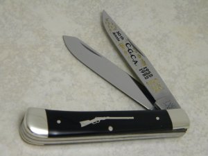 Battle Axe Brand Shouse & Hardin Germany Black "30th Anniv. C.G.C.A 1952-1982" Trapper Knife
