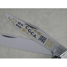 Battle Axe Brand Shouse & Hardin Germany Black "30th Anniv. C.G.C.A 1952-1982" Trapper Knife Battle Axe Brand Shouse & Hardin Germany Black "30th Anniv. C.G.C.A 1952-1982" Trapper Knife