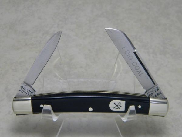 Bear & Bull Hand Made Solingen Germany "I Dig Coal" Black Congress Knife Bear & Bull Hand Made Solingen Germany "I Dig Coal" Black Congress Knife