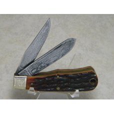 Remington UMC USA 1998 Bone R1173-D Damascus Baby Silver Bullet Knife Remington UMC USA 1998 Bone R1173-D Damascus Baby Silver Bullet Knife