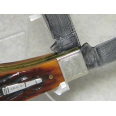 Remington UMC USA 1998 Bone R1173-D Damascus Baby Silver Bullet Knife Remington UMC USA 1998 Bone R1173-D Damascus Baby Silver Bullet Knife