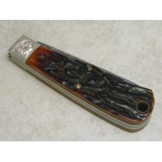 Remington UMC USA 1998 Bone R1173-D Damascus Baby Silver Bullet Knife Remington UMC USA 1998 Bone R1173-D Damascus Baby Silver Bullet Knife