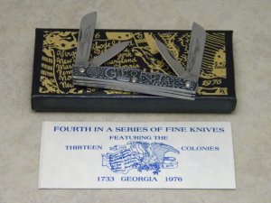 SW CUT USA (Schrade) TC-4 Limited Edition Thirteen Colonies "Georgia 1733" Congress Knife in Box