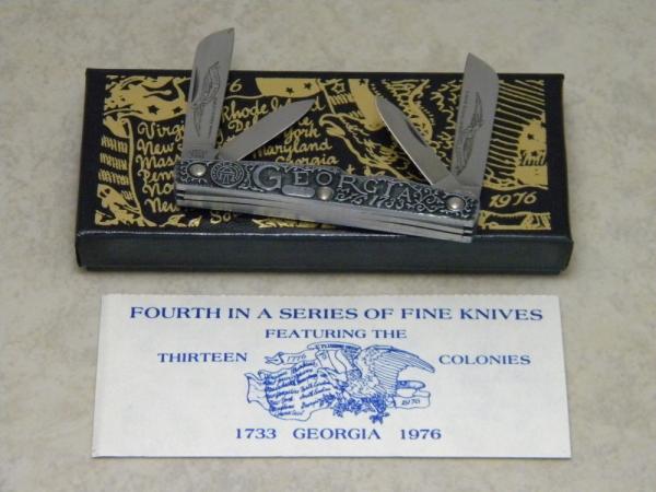SW CUT USA (Schrade) TC-4 Limited Edition Thirteen Colonies "Georgia 1733" Congress Knife in Box SW CUT USA (Schrade) TC-4 Limited Edition Thirteen Colonies "Georgia 1733" Congress Knife in Box