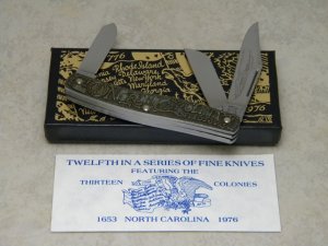 SW CUT USA (Schrade) TC-12 Limited Edition 13 Colonies "North Carolina 1653" Stockman Knife in Box