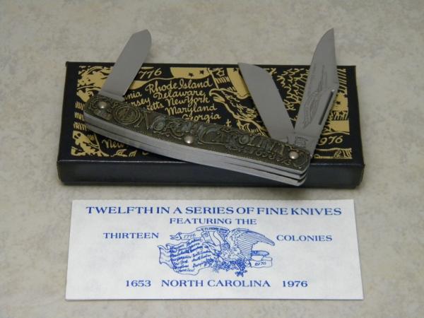 SW CUT USA (Schrade) TC-12 Limited Edition 13 Colonies "North Carolina 1653" Stockman Knife in Box SW CUT USA (Schrade) TC-12 Limited Edition 13 Colonies "North Carolina 1653" Stockman Knife in Box
