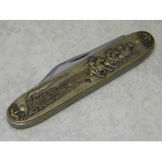 Winchester USA The Getaway Brass 2 Blade Pen Knife Winchester USA The Getaway Brass 2 Blade Pen Knife
