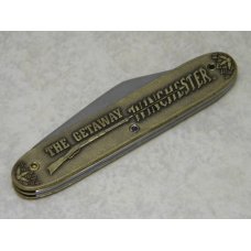 Winchester USA The Getaway Brass 2 Blade Pen Knife Winchester USA The Getaway Brass 2 Blade Pen Knife