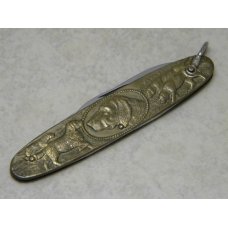 Arnex Stainless Solingen Germany "Hound Dogs" Figural Brass 2 Blade Watch Fob Pen Knife Arnex Stainless Solingen Germany "Hound Dogs" Figural Brass 2 Blade Watch Fob Pen Knife