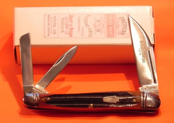 Schatt & Morgan 4" Whittler Pocket Knife w/ Amber Winterbottom Handles & Blade Etch -1 of 30 -NOS Schatt & Morgan 4" Whittler Pocket Knife w/ Amber Winterbottom Handles & Blade Etch -1 of 30 -NOS