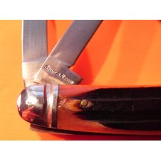 Schatt & Morgan 4" Whittler Pocket Knife w/ Amber Winterbottom Handles & Blade Etch -1 of 30 -NOS Schatt & Morgan 4" Whittler Pocket Knife w/ Amber Winterbottom Handles & Blade Etch -1 of 30 -NOS