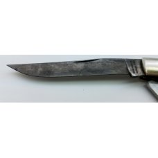Mooremaker 2012 Two Blade Yellow Bone Handle Trapper Folding Pocket Knife USA MADE