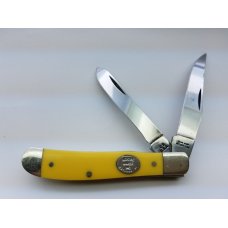 Moore Maker 3200B Yellow Delrin Handles Traditional High Carbon Blades Trapper Made In USA Moore Maker 3200B Yellow Delrin Handles Traditional High Carbon Blades Trapper Made In USA