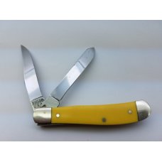 Moore Maker 3200B Yellow Delrin Handles Traditional High Carbon Blades Trapper Made In USA Moore Maker 3200B Yellow Delrin Handles Traditional High Carbon Blades Trapper Made In USA