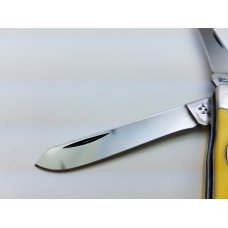 Moore Maker 3200B Yellow Delrin Handles Traditional High Carbon Blades Trapper Made In USA Moore Maker 3200B Yellow Delrin Handles Traditional High Carbon Blades Trapper Made In USA