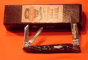 Schatt & Morgan 3 & 1/4" Whittler Pocket Knife w/ Chestnut Brown Handles & Blade Etch -1 of 150 -NOS